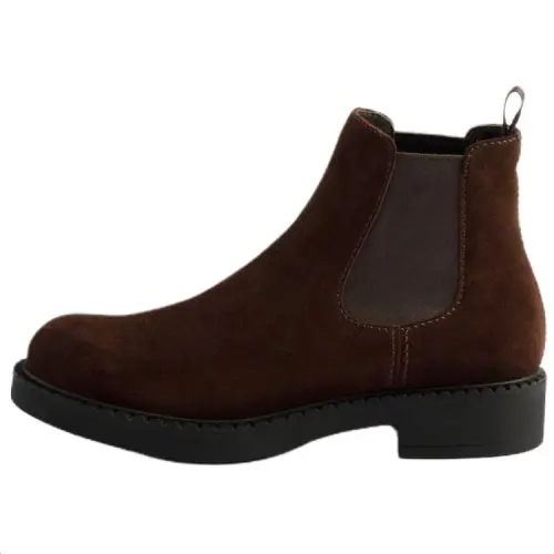 PRADA Short Chelsea Boots 4cm Men's Dark Brown