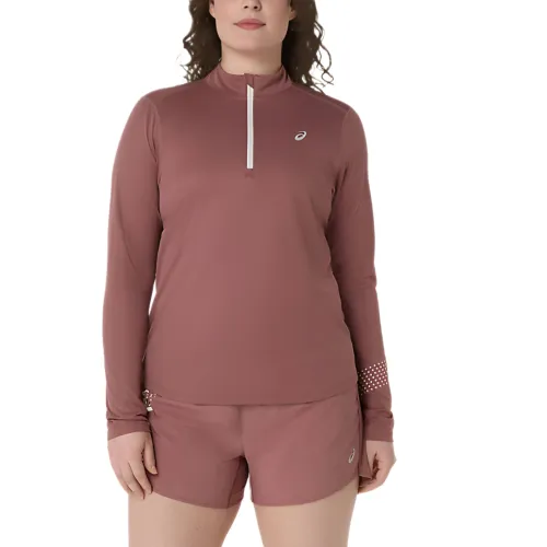 ASICS T Shirts Women's Rubble Red Stand Collar