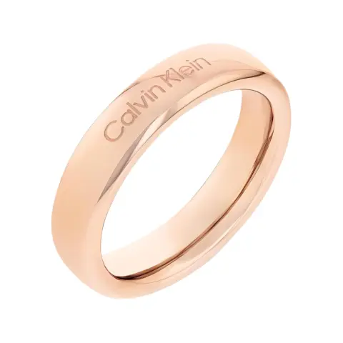 CALVIN KLEIN 316L Stainless Steel Niche, Trendy, Premium Aesthetic, Versatile Ring Unisex Gold