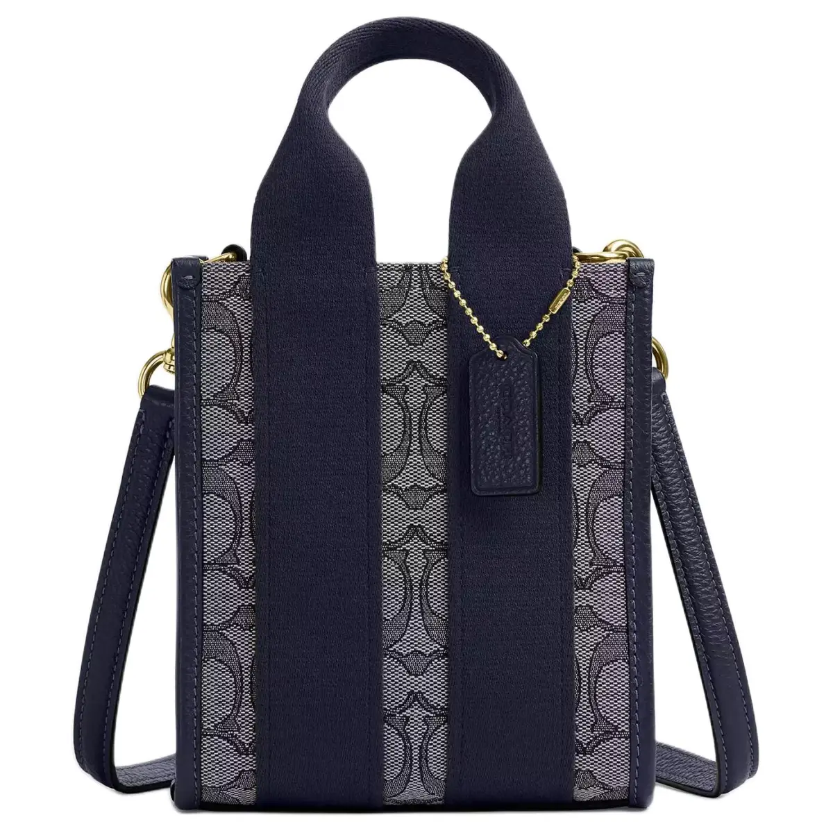 COACH Smith Pebble Leather Shoulder Bag, Crossbody Bag, Handbag Mini Women's Marine Blue
