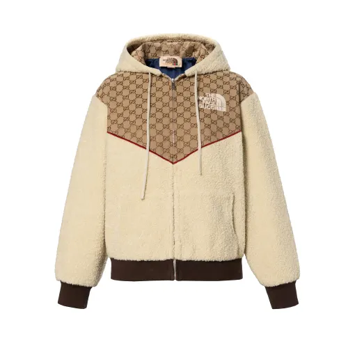 GUCCI X The North Face Gg Canvas Shearling Jacket