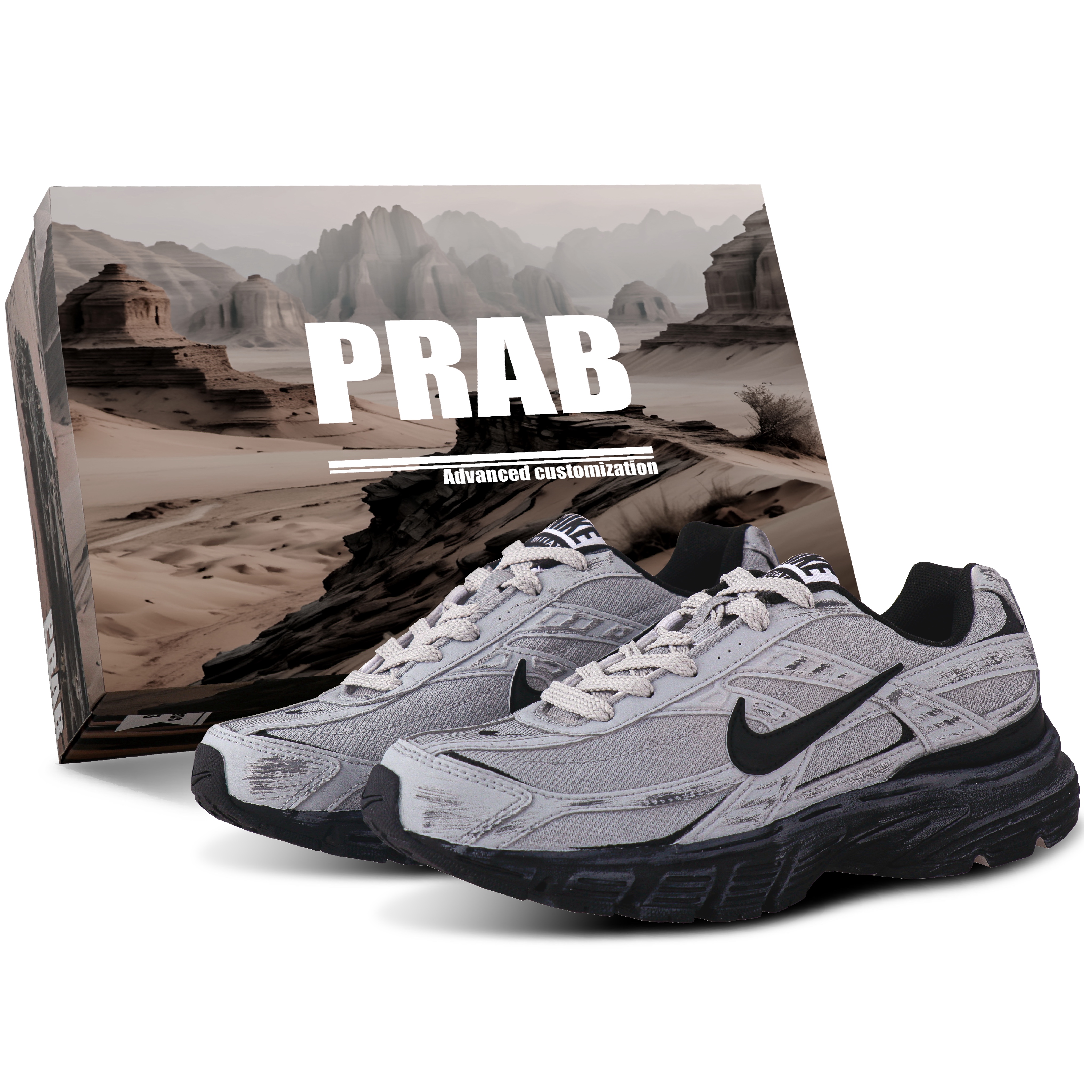 Nike Initiator Abrasion Resistant Height Increasing Low top Casual City Commuting Running Shoes Unisex Premium Gray