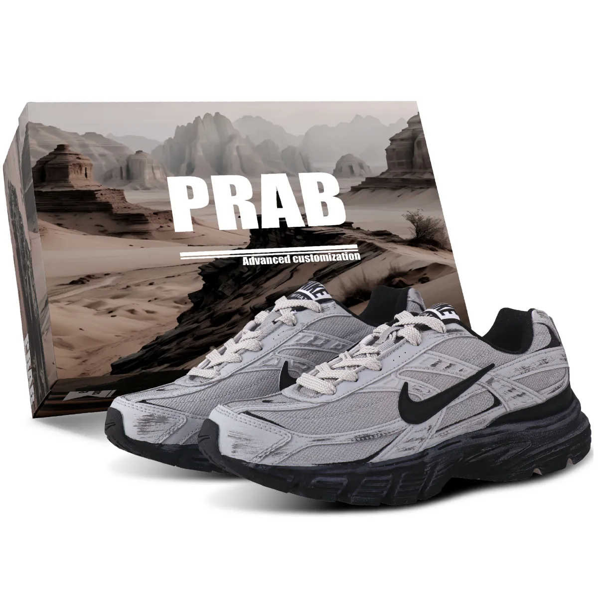 Nike Initiator Abrasion Resistant Height Increasing Low top Casual City Commuting Running Shoes Unisex Premium Gray