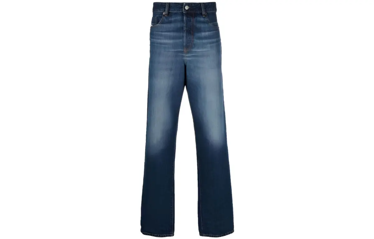DIESEL Jeans Men's Peacock Blue Moderate Straight Fit Pants