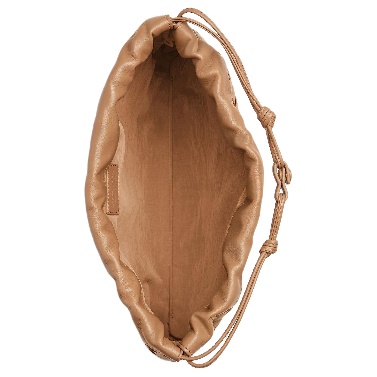 Женская сумка Bottega Veneta DustbagIntrecciato (светло-коричневая) — фото 4