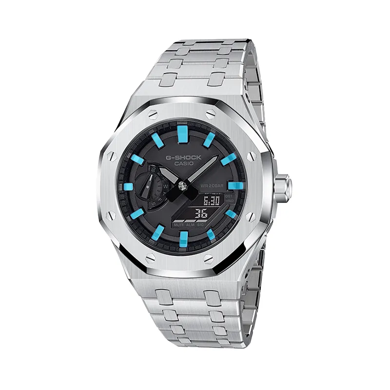 CASIO Custom Collection Electronic Movement Stainless Steel Strap Watch Unisex Black Dial