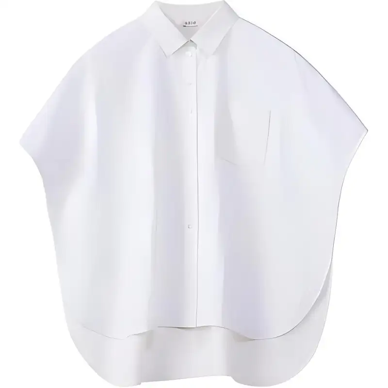 LOEWE Shirts Women's White Square Collar Moderate Shirt