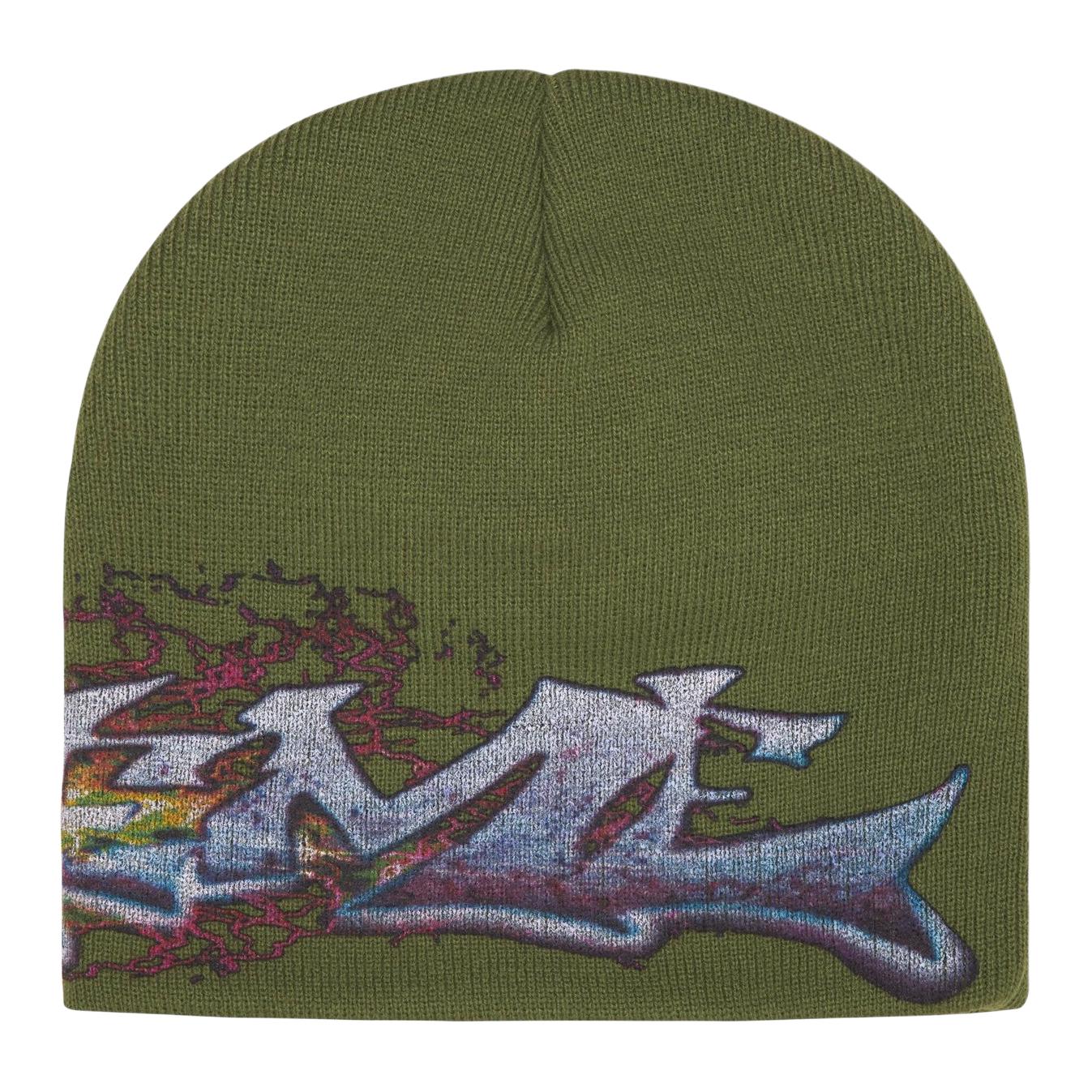 Шапка Supreme Tag Beanie (черная/синяя/зеленая)