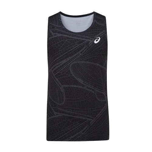 ASICS Tank Tops Men's Black Crew Neck Moderate