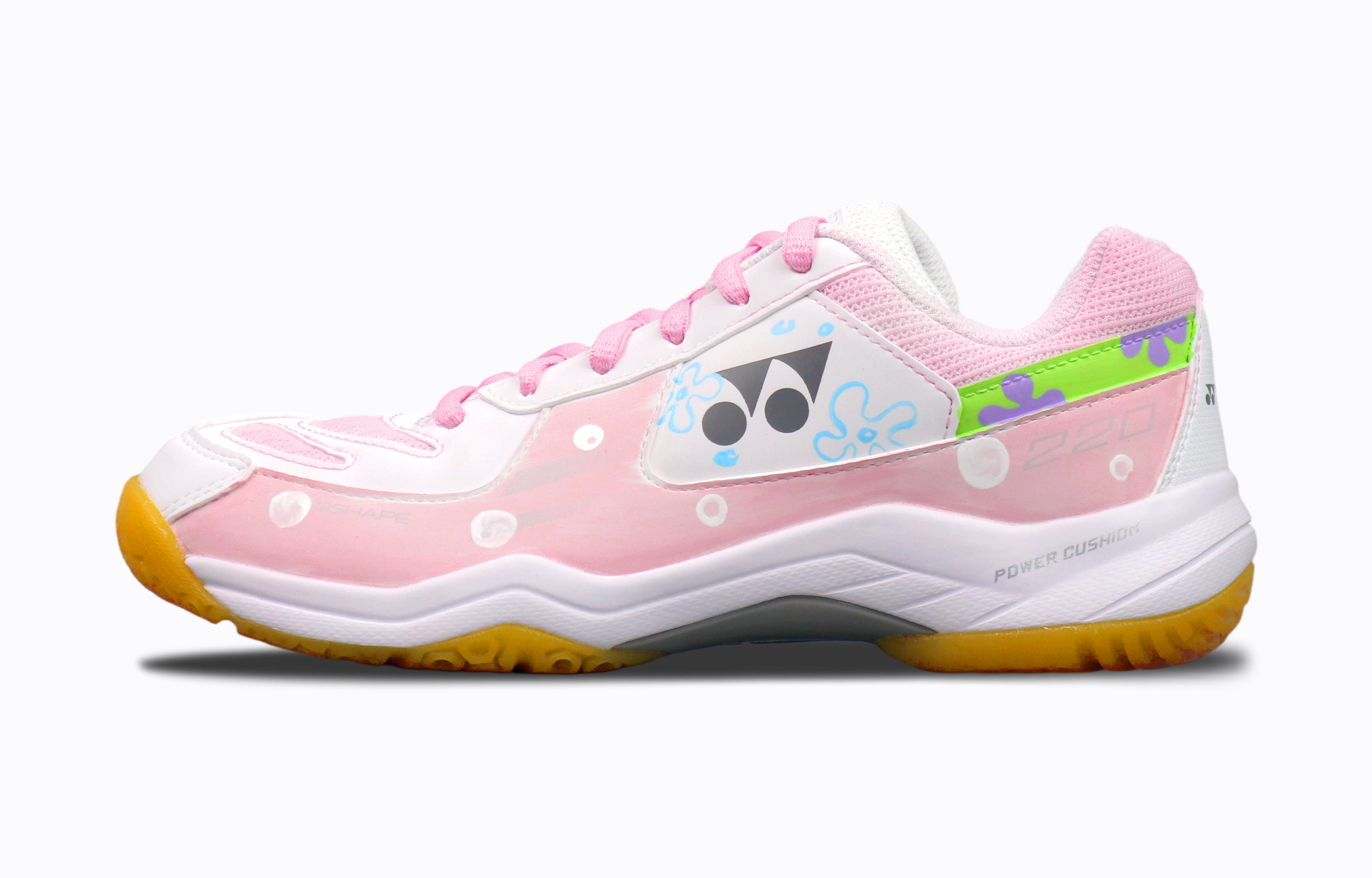 YONEX Power Cushion Cushioning Abrasion Resistant Breathable Coverage Low top Badminton Shoes Unisex White Pink