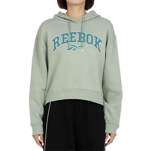 Reebok Sweatshirts Women's Green Hooded Moderate