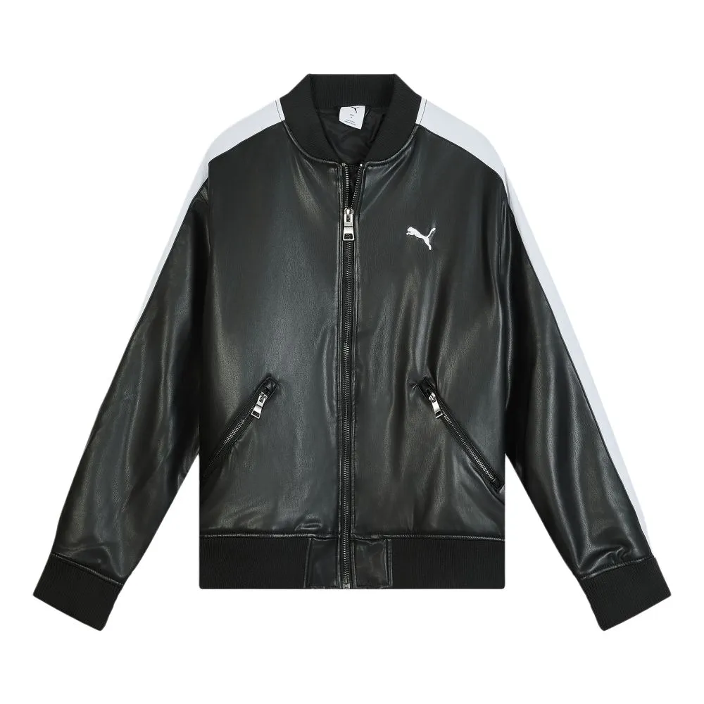 PUMA T7 Pleather BOMBER Jacket Unisex