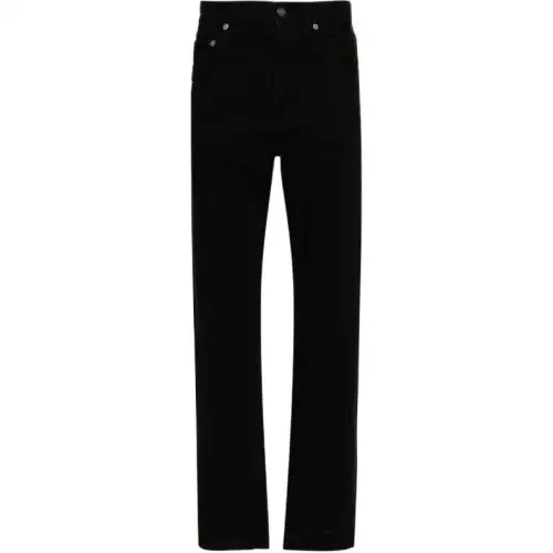 SAINT LAURENT Button Detailed Straight Leg Jeans