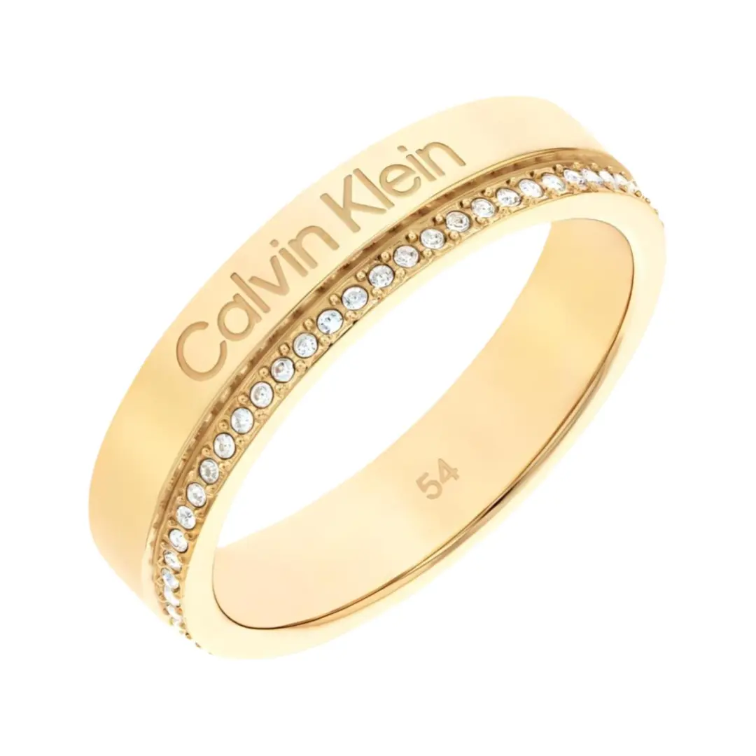 CALVIN KLEIN Diamond Ring With Crystal Setting Rings Unisex