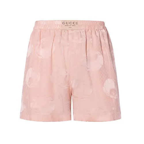 【Previous Season】poppy-print silk boxer shorts