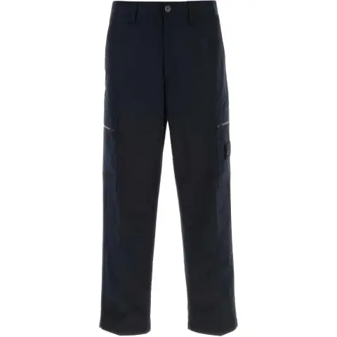 STONE ISLAND Mid Rise Compass Badge Wide Leg Trousers
