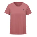 ASICS T Shirts Women's Peach Pink Crew Neck Moderate Straight Fit