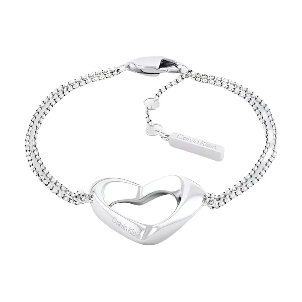 CALVIN KLEIN 316L Stainless Steel Ins Niche, Trendy, Minimalist Style Versatile, Bracelet Women's Silver