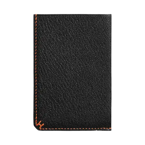 HERMES H Sellier Mysore Goat Skin Wallet, Card Holder Unisex Black