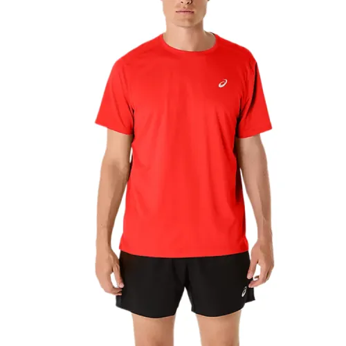 ASICS CORE SS T Shirts Men's Red Crew Neck