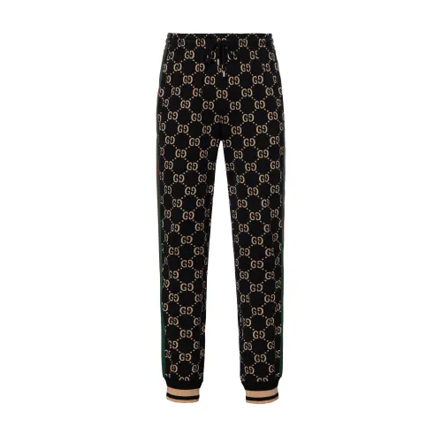 GUCCI SS22 Knitted Sweatpants Men's Black
