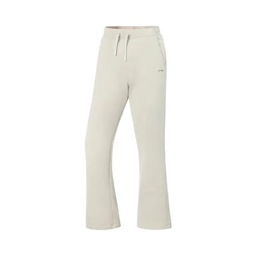 Li Ning Fitness Series Fleece Lined Thermal Temperature Lock Dry And Fresh Casual Versatile Knitted Sweatpants Women's