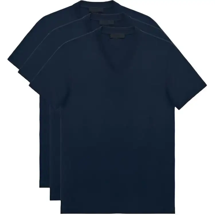 PRADA T Shirts Men's V Neck Moderate Straight Fit