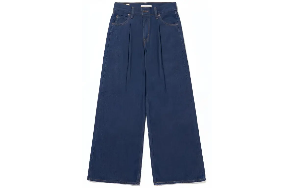 Levi's Baggy Dad Wide Leg Jeans Women's Dark Blue