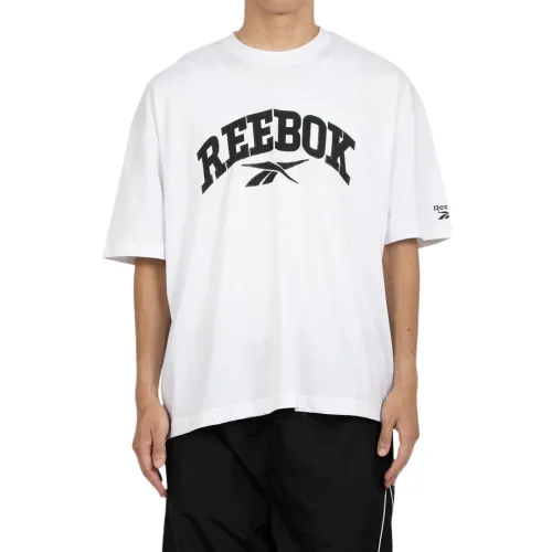 Reebok T Shirts Men's White Crew Neck