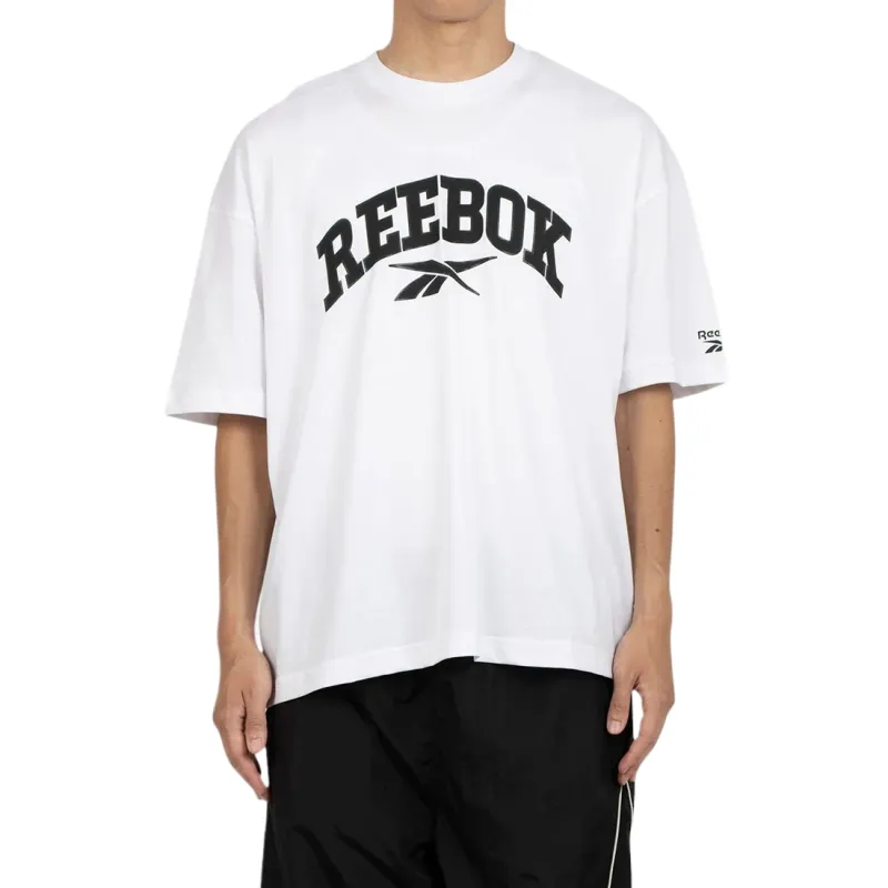 Reebok T Shirts Men's White Crew Neck