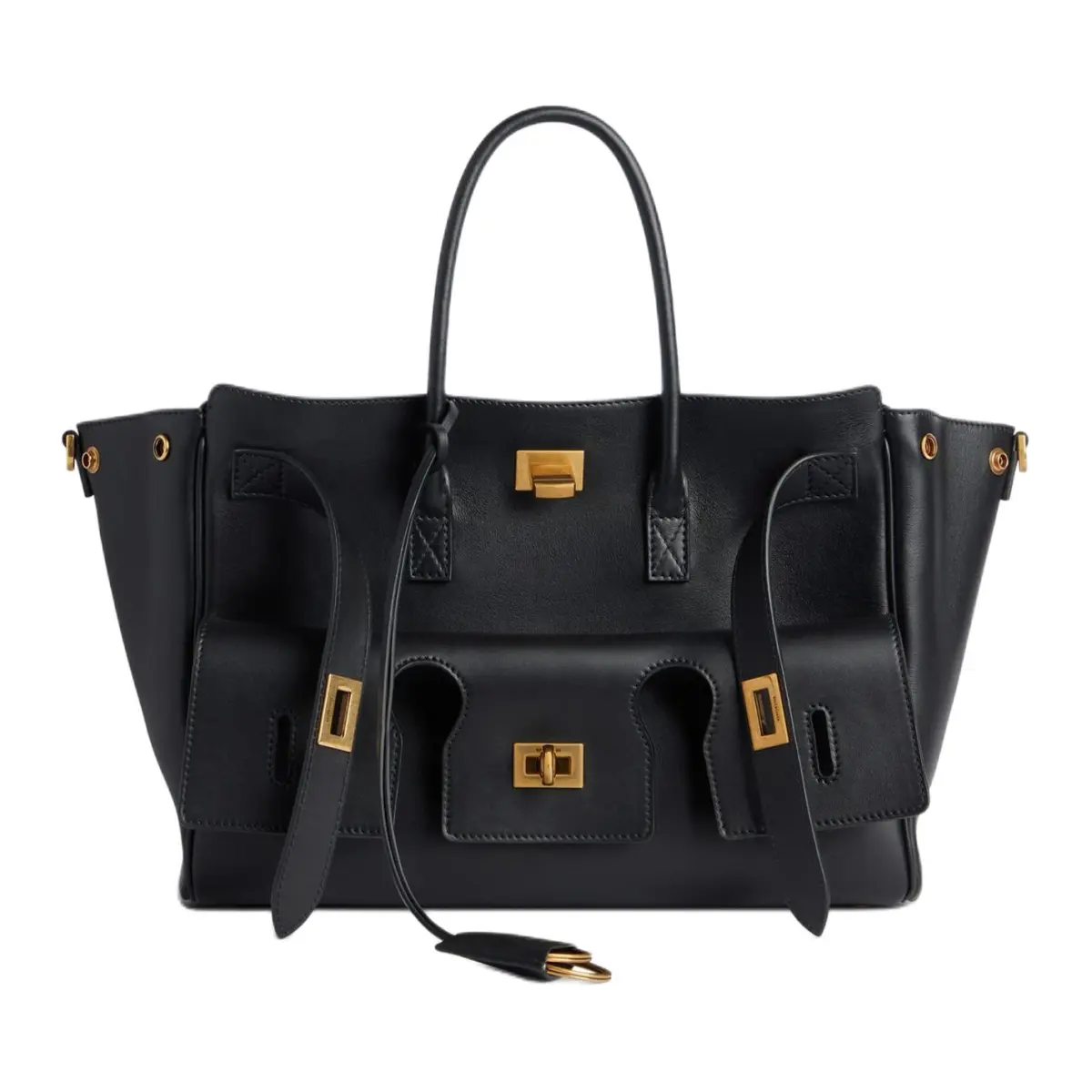 Balenciaga Smooth Cow Leather Shoulder Bag, Crossbody Bag, Handbag Small Women's Black