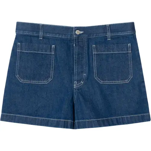 GUCCI FW24 Denim Shorts Women's Dark Blue