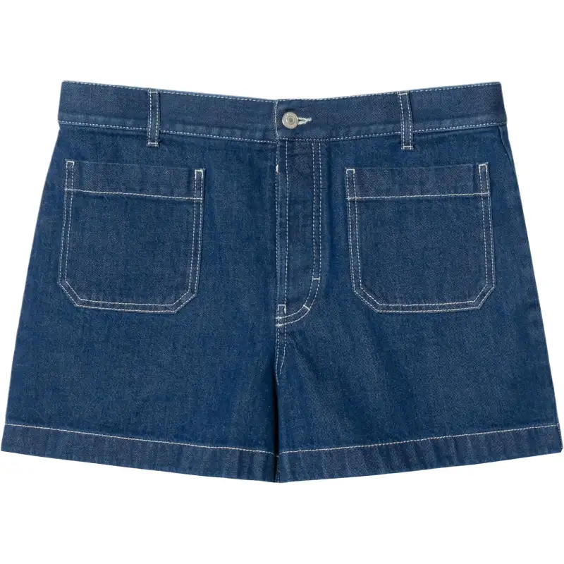 GUCCI FW24 Denim Shorts Women's Dark Blue