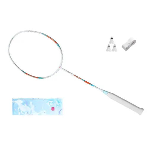 Peak Mythical Beast Baize PRO full carbon badminton racket, durable, available in multiple colors, already strung, ultra-light offensive type (heavy racket head, hard shaft), advanced single racket