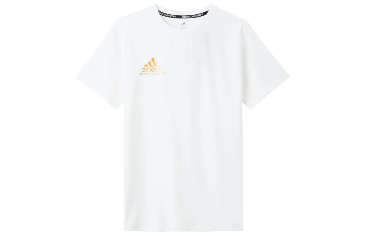 Adidas T-Shirts Men's White Crew Neck Moderate