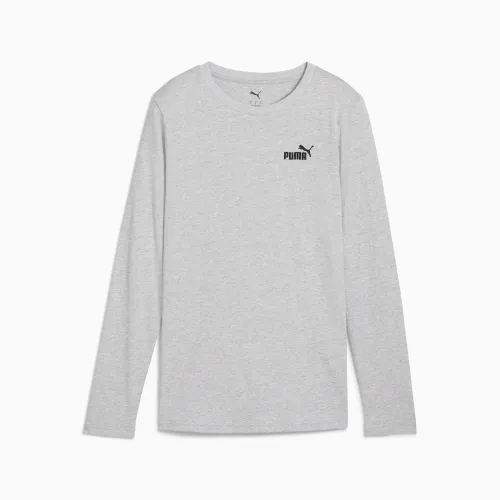 PUMA ESS T Shirts Women's Light Gray Crew Neck