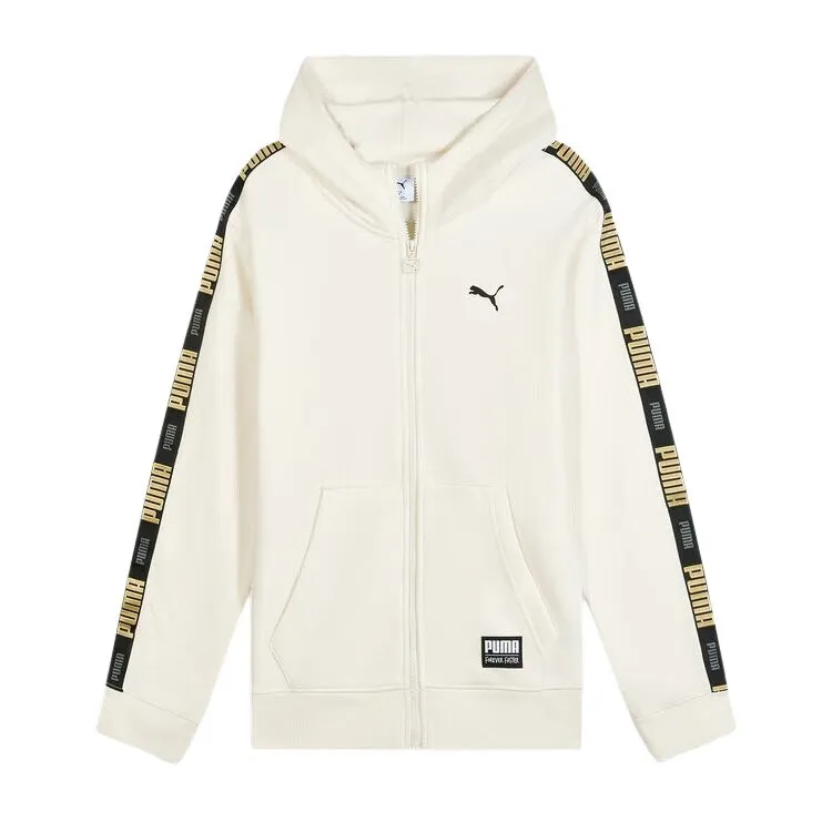 PUMA Hoodie HANDWRITING LABEL JACKET Casual Hooded Fleece Lined Thermal Jacket Men's