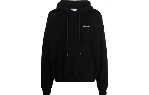 OFF-WHITE Scratch Arrow Printed Drawstring Hoodie