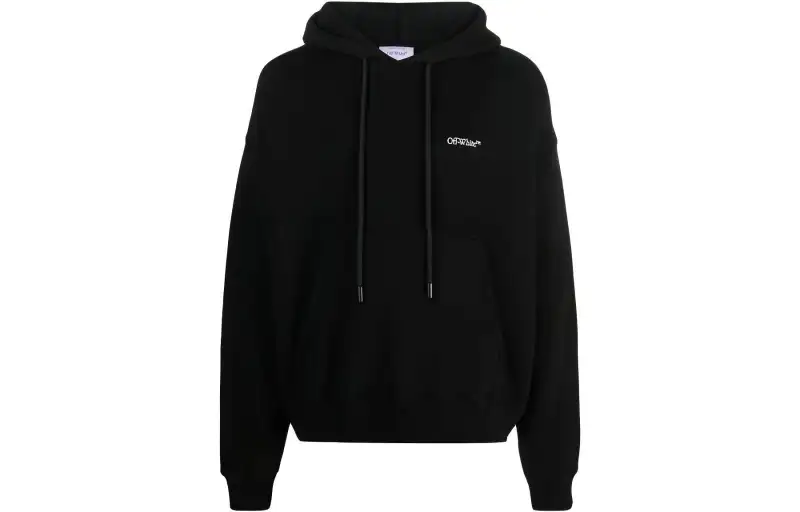 OFF-WHITE Scratch Arrow Printed Drawstring Hoodie