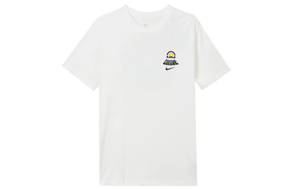 Nike T-Shirts Men's White Crew Neck Moderate