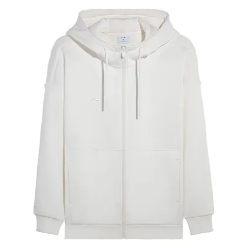 Li Ning Sweatshirts Women's Ivory Crew Neck Moderate