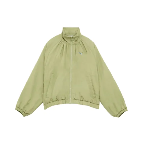 PUMA Jackets Women's Green Stand Collar Moderate Other