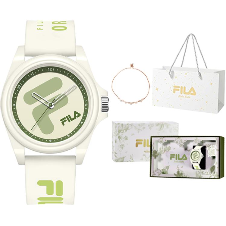 Часы Fila Miracle Flower (бежевые) — Коробка «Встреча» [Часы + Браслет в форме сердца + Сумка для покупок] — фото 2