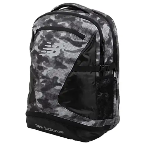 New Balance Minimalist Style Color Block Backpack Regular Unisex Gray