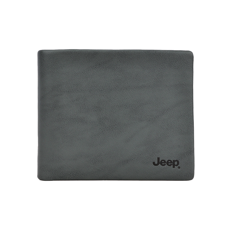 Jeep Genuine Leather Wallet Men's Pattern Black/Concrete Gray/Vintage Coffee