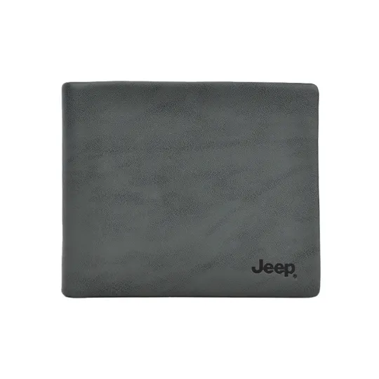 Jeep Genuine Leather Wallet Men's Pattern Black/Concrete Gray/Vintage Coffee