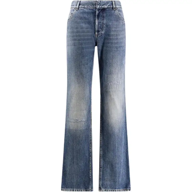 DIOR Jeans Women's Blue Moderate Flared Pants