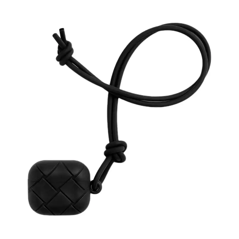 Bottega Veneta Silicone Earphone Case Men's Black