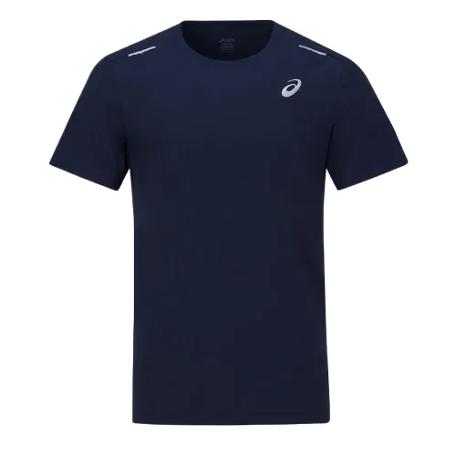 ASICS T Shirts Unisex Indigo Crew Neck Moderate Straight Fit