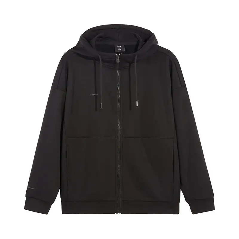 Li Ning Sweatshirts Women's Black Crew Neck Moderate Cardigan